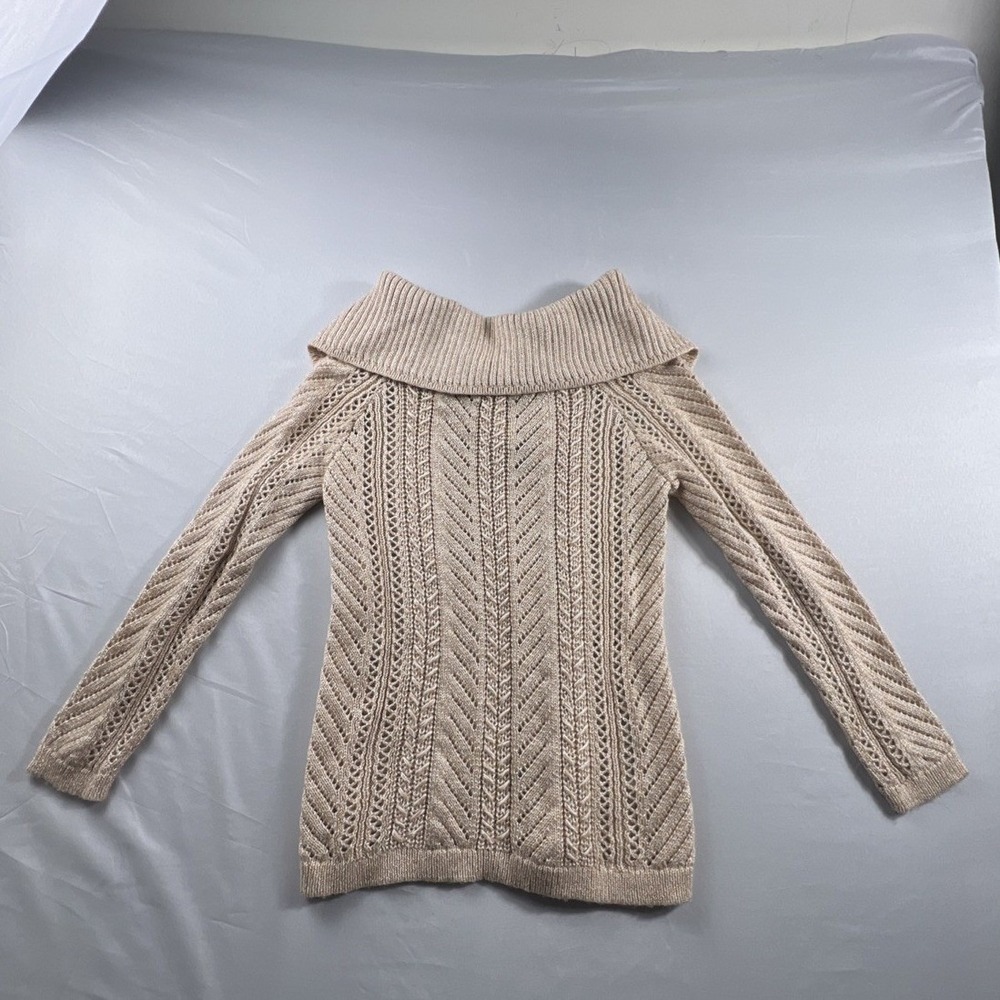 White House Black Market Soft Romantic Velvet Bow Sweater Blush Pink Size Small